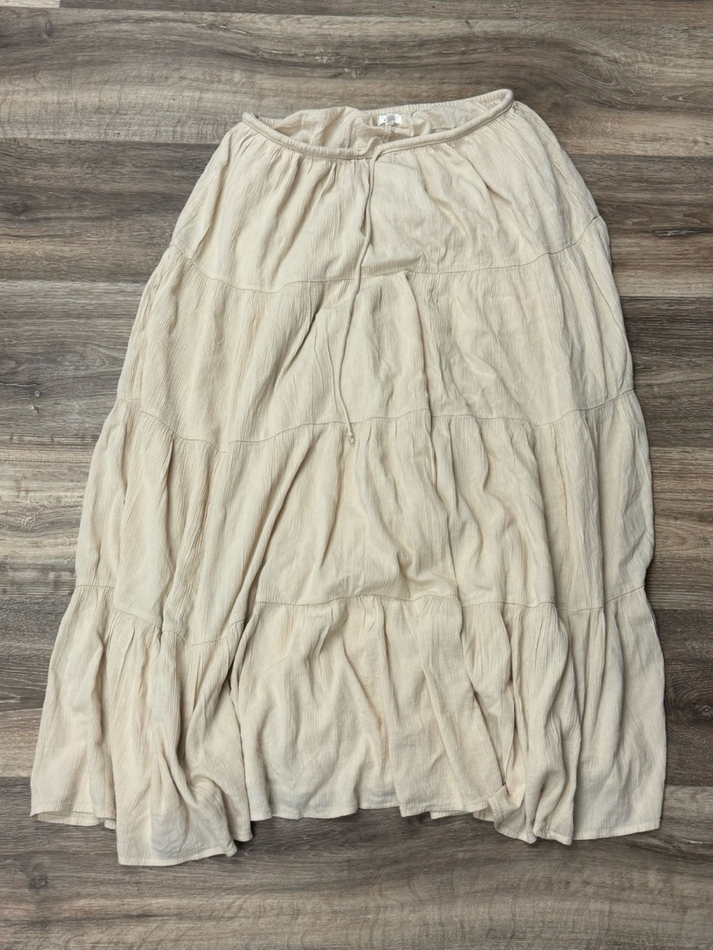 NEW Aerie Tan Tiered Midi Skirt Women’s XL